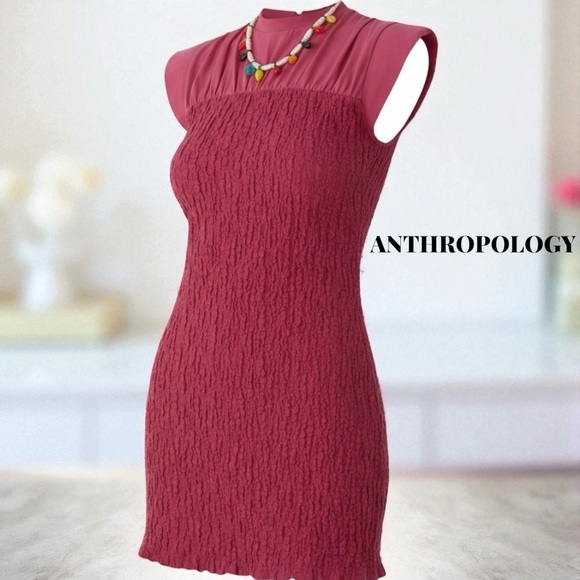 NWT Anthropologie Celandine Pink/Rose Chic Mini Dress Large - Picture 10 of 10